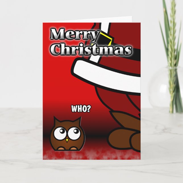 Wer? Weihnachtskarte Feiertagskarte (Vorderseite)