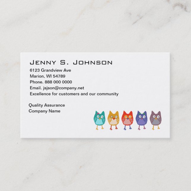 Wer wer Visitenkarte ist (Vorderseite)