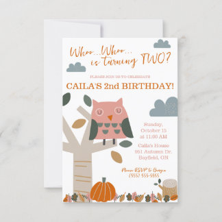 Wer wird ZWEI Herbstkugel, Herbst Geburtstagsparty Einladung