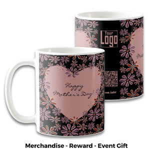 Werbe-Blumenherz Frohen Muttertag Kaffeetasse