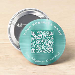 Werbe-Geschäfts-QR-Code Mintgrüne Stecknadel Button