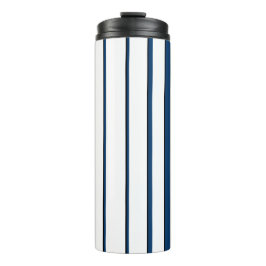 Werbe-Logo-Name Streifen blau, schwarz Thermosbecher