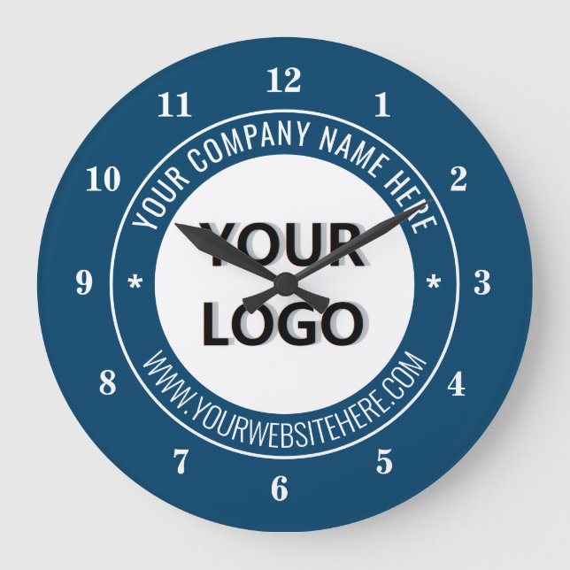 Werbe-Logo und Text Marken-Uhr Große Wanduhr (Vorderseite)
