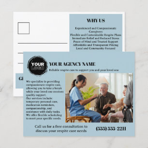 Werbe- oder Marketing-Häusliche Pflege Dienst Postkarte