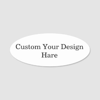 Werbe- Oval "Ihr Logo 3" x 1,25" Namensschild