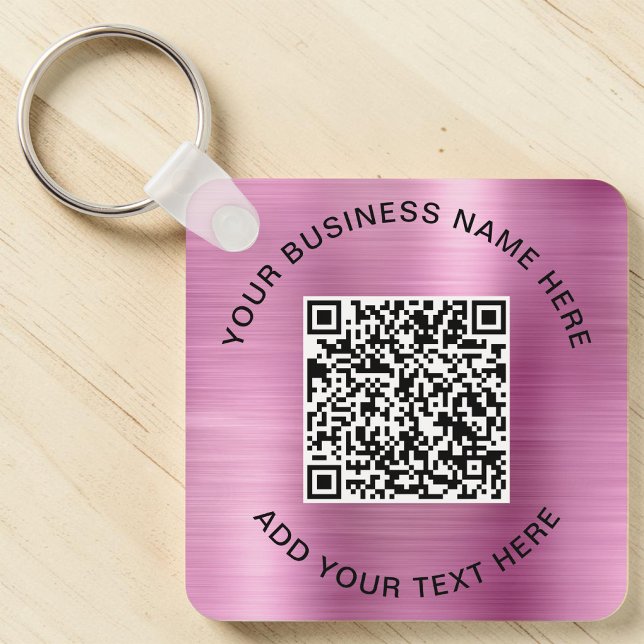 Werbe-Pink-QR-Code Schlüsselanhänger (Promotional Pink QR Code Keychain)