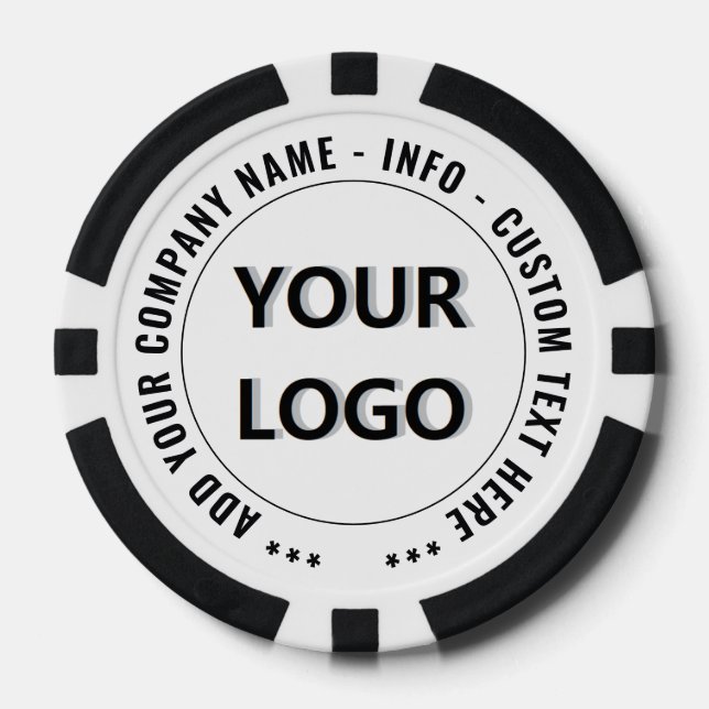 Werbe-Pokerchips mit individuellem Logo-Text Pokerchips (Vorderseite)