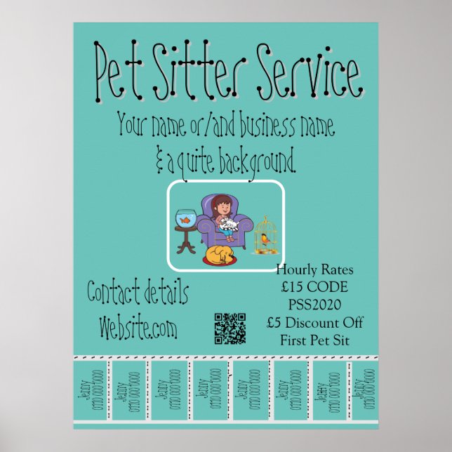 Werbe-Poster-Sitter-Service2 Poster (Vorne)