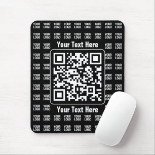 Werbe-QR-Code (editierbar) mit Logo-Muster Mousepad