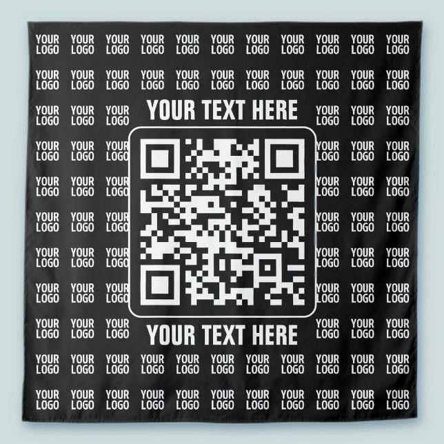 Werbe-QR-Code (editierbar) mit Logo-Muster Wandteppich (Von Creator hochgeladen)