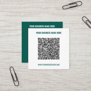 Werbe-QR-Code-Geschäftskarten Beispiel Quadratische Visitenkarte
