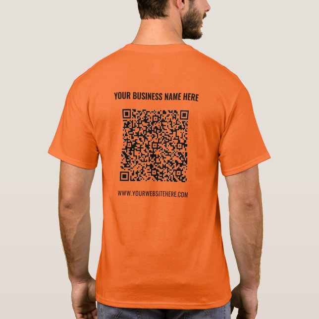 Werbe-T - Shirt - Ihr QR-Code und Ihr benutzerdefi (Rückseite)