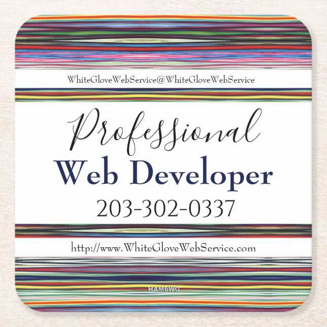 Werbe-Untersetzer HAMbyWG Rechteckiger Pappuntersetzer (Vorderseite)