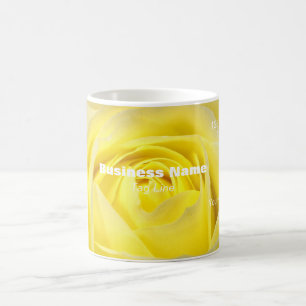 Werbe-Visitenkarte Tasse Gelbe Rose - HAMbyWG