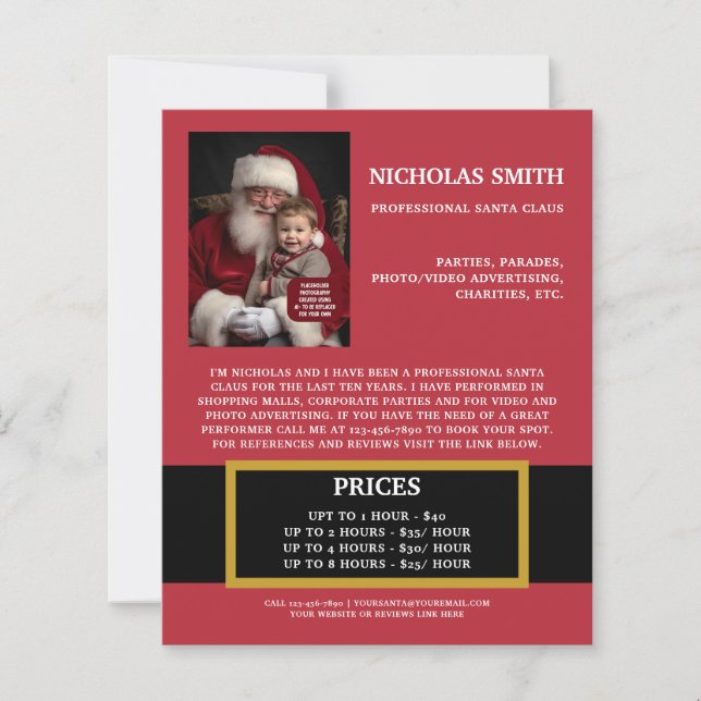 Werbe-Weihnachts-Santa-Claus-Geschäftspapier (Vorderseite)