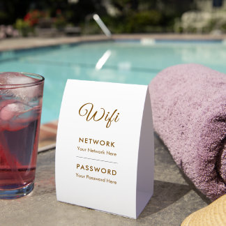 Werbe-Wifi-Passwort-Netzwerk Tischaufsteller