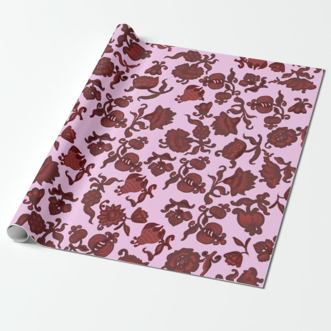 Werbeaktion Blume Bohemisch Chic Floral Boho Girl Geschenkpapier (Ungerollt)