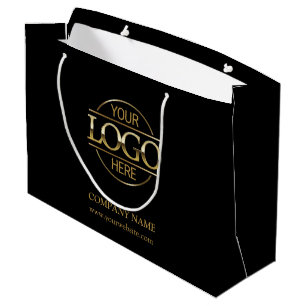 Werbeaktion für Black & Gold-Firmenlogos Große Geschenktüte