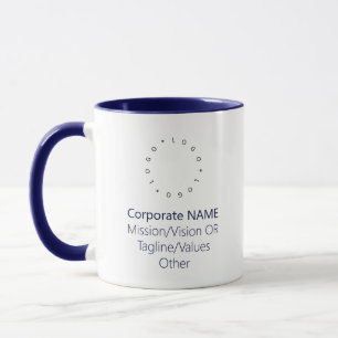 Werbeaktion für das Logo der Corporate Round-line- Tasse
