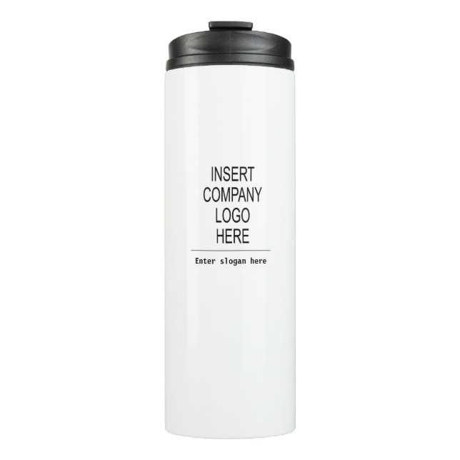 Werbeaktion für das Logo des Unternehmens Thermosbecher (Vorderseite)
