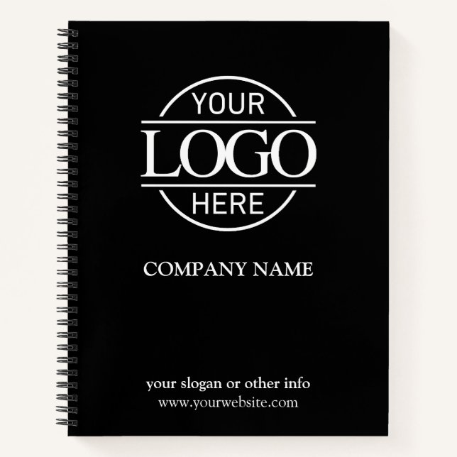 Werbeaktion für das Logo von Black Business Compan Notizbuch (Vorderseite)
