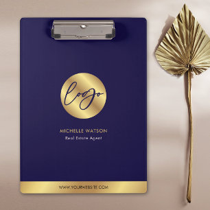 Werbeaktion für das Real-Anwesen von Navy & Gold-L Klemmbrett