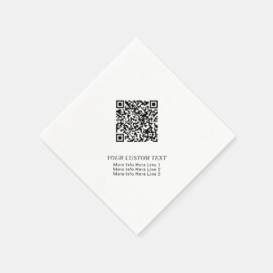 Werbeaktion für den einfachen QR-Code für schwarze Serviette