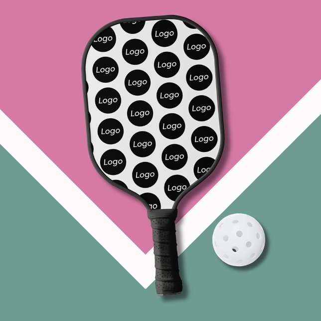 Werbeaktion für einfaches Business-Logo Pickleball Schläger (Logo business logo white pickleball paddle)