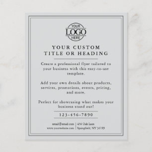 Werbeaktion für elegante, hellgraue Firmenlogos Flyer