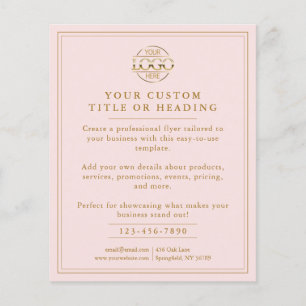 Werbeaktion für elegante Rosa-Firmenlogos Flyer