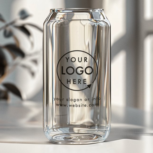 Werbeaktion für Firmenlogos Moderne Minimal Dosenglas (Minimal company branded drinkware for small business events, corporate launch parties & giveaways.)