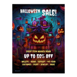 Werbeaktion für Halloween-Party für Unternehmen 2 Poster