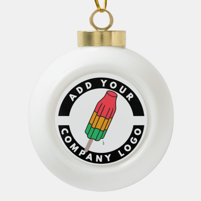 Werbeaktion für Ihre benutzerdefinierten Logos hin Keramik Kugel-Ornament (Vorderseite)