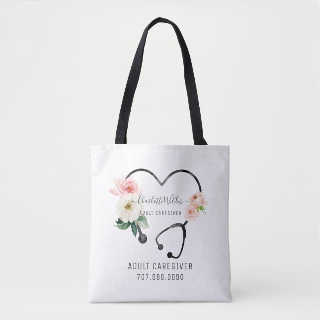 Werbeaktion für Krankenpfleger Blumenstethoskop Tasche (Vorderseite)