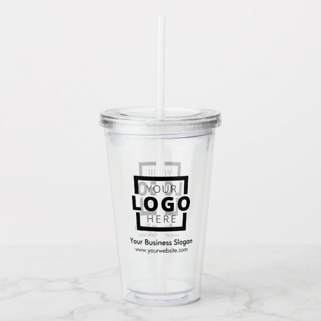 Werbeaktion für kundenspezifische Firmenlogos Acryltrinkbecher (Vorderseite)