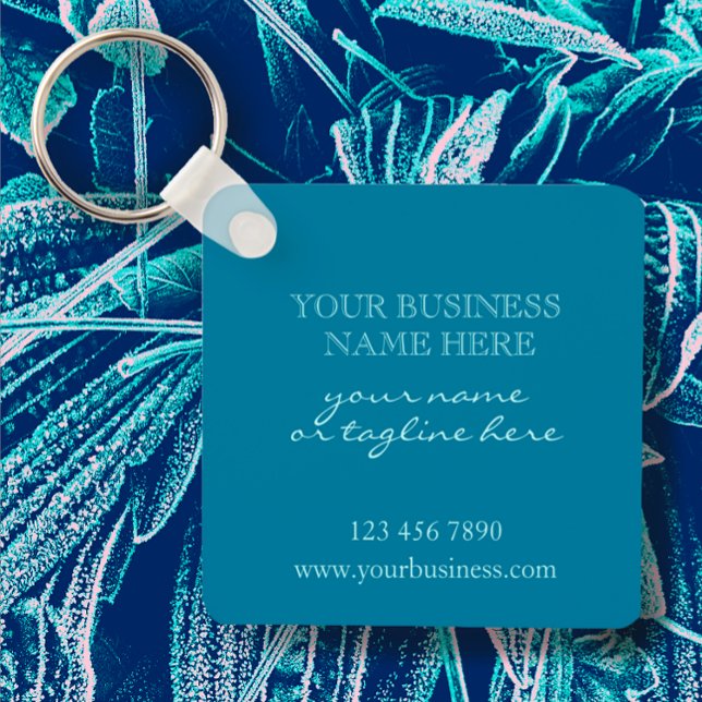 Werbeaktion für kundenspezifische Firmenlogos Aqua Schlüsselanhänger (Add your logo to this stylish, contemporary, promotional key chain for a great customer marketing )