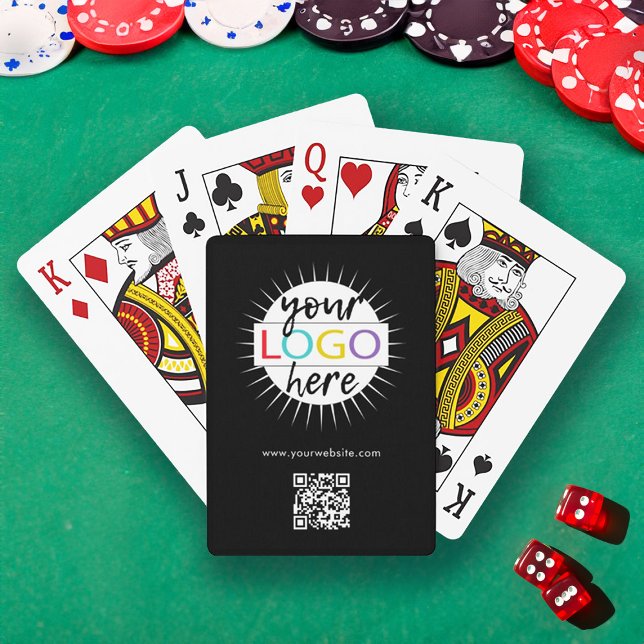 Werbeaktion für kundenspezifische Firmenlogos mit  Spielkarten (Custom Business Logo Promotional Branded Black QR Playing Cards)
