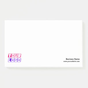 Werbeaktion für kundenspezifische Firmenlogos nach Post-it Klebezettel