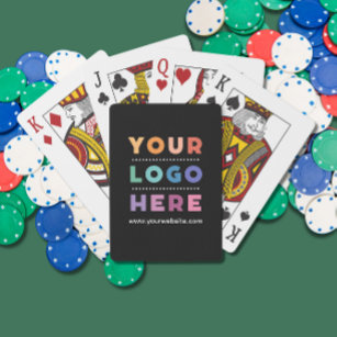 Werbeaktion für kundenspezifische Firmenlogos schw Spielkarten