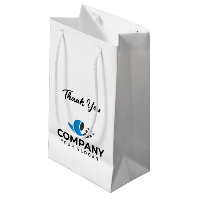 Werbeaktion für kundenspezifische Unternehmen Kleine Geschenktüte (Vorderseite Schrägansicht)