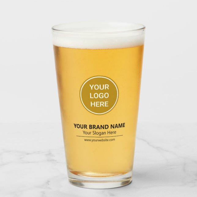Werbeaktion für Logo-Pint-Glas für moderne Unterne Glas (Vorne (Gefüllt))