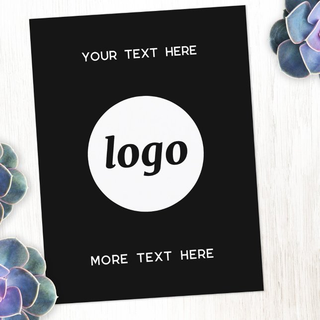 Werbeaktion für Logos Postkarte (Logo with custom text business promotional postcard)