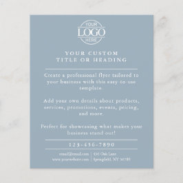 Werbeaktion für Minimalistische Dusty Blue-Busines Flyer