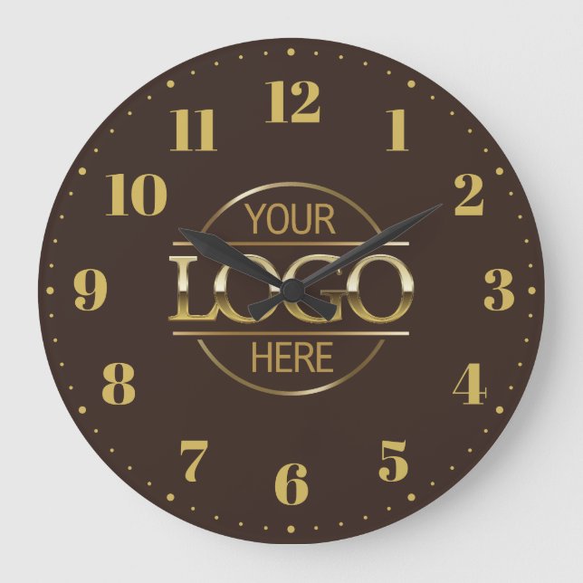 Werbeaktion für moderne Firmenlogo Große Wanduhr (Vorderseite)
