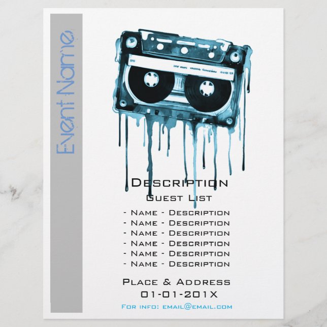 Werbeaktion für musikalische Veranstaltungen Flyer (Vorne)