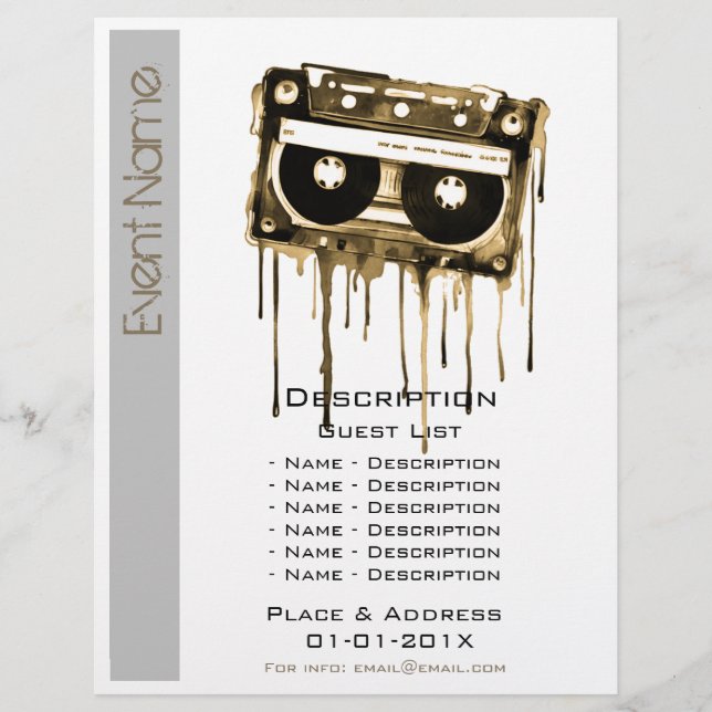 Werbeaktion für musikalische Veranstaltungen Flyer (Vorne)