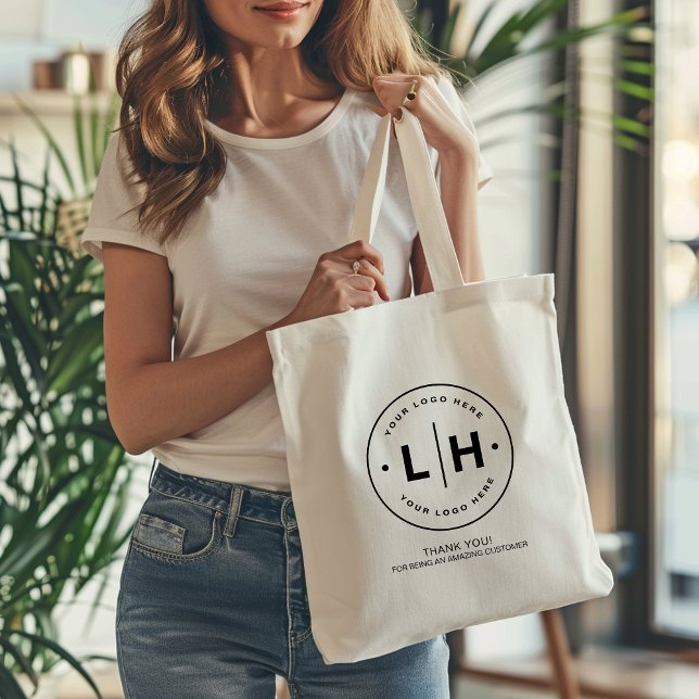 Werbeaktion für personalisierte Firmenlogos Tragetasche (Custom Logo Business Tote Bag by MINTIC DESIGN STUDIO)