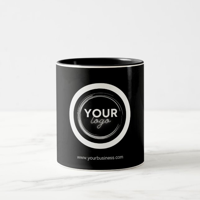 Werbeaktion für personalisierte Firmenlogos Zweifarbige Tasse (Mittel)