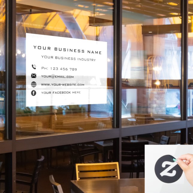 Werbeaktion für Personalisierte Unternehmen Fensteraufkleber (Restaurantfenster)