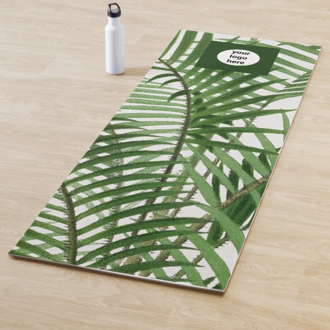 Werbeaktion für tropische Palmen Yogamatte (Beispiel)